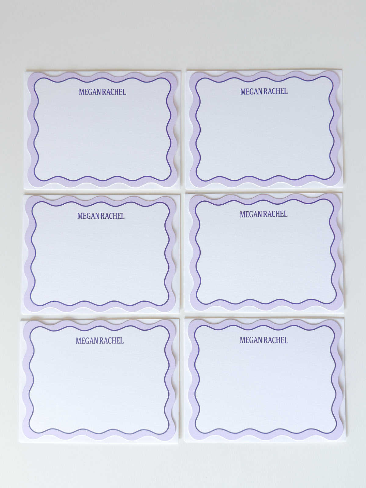 Scalloped Edge Personalized Notecards