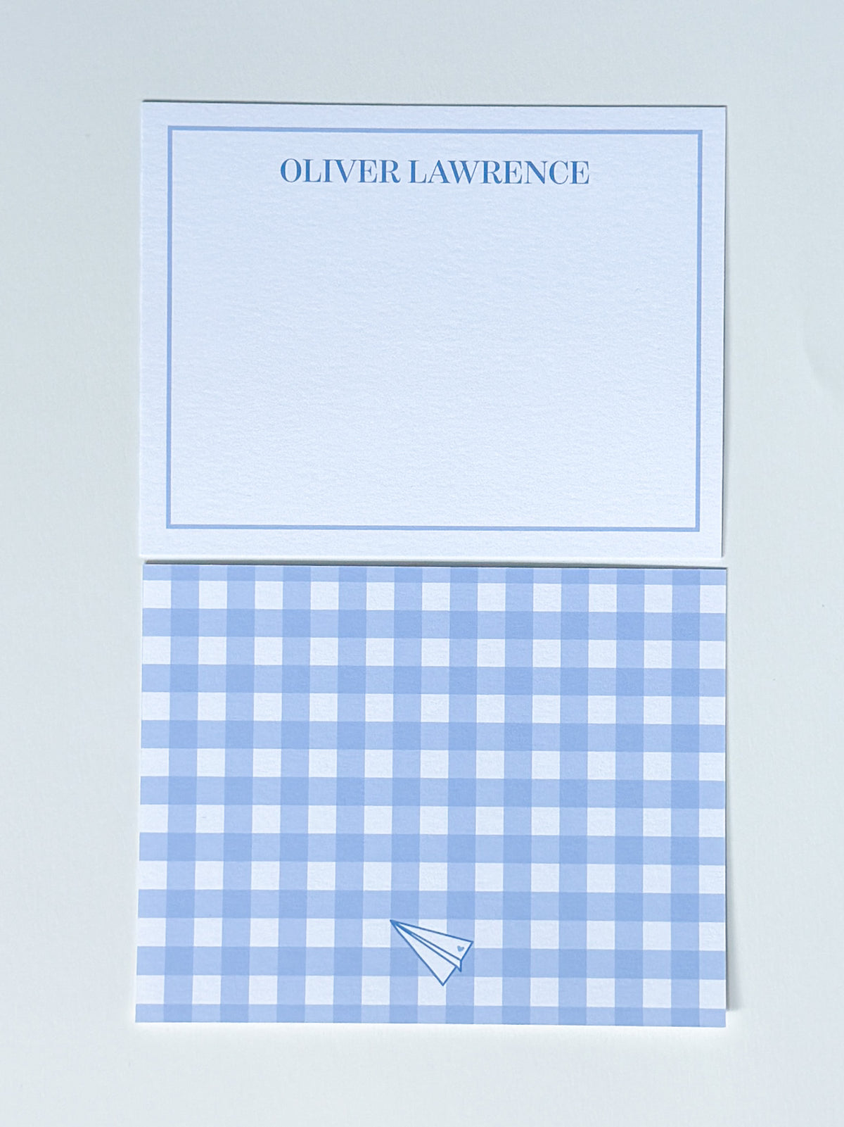 Gingham-Backed Notecards