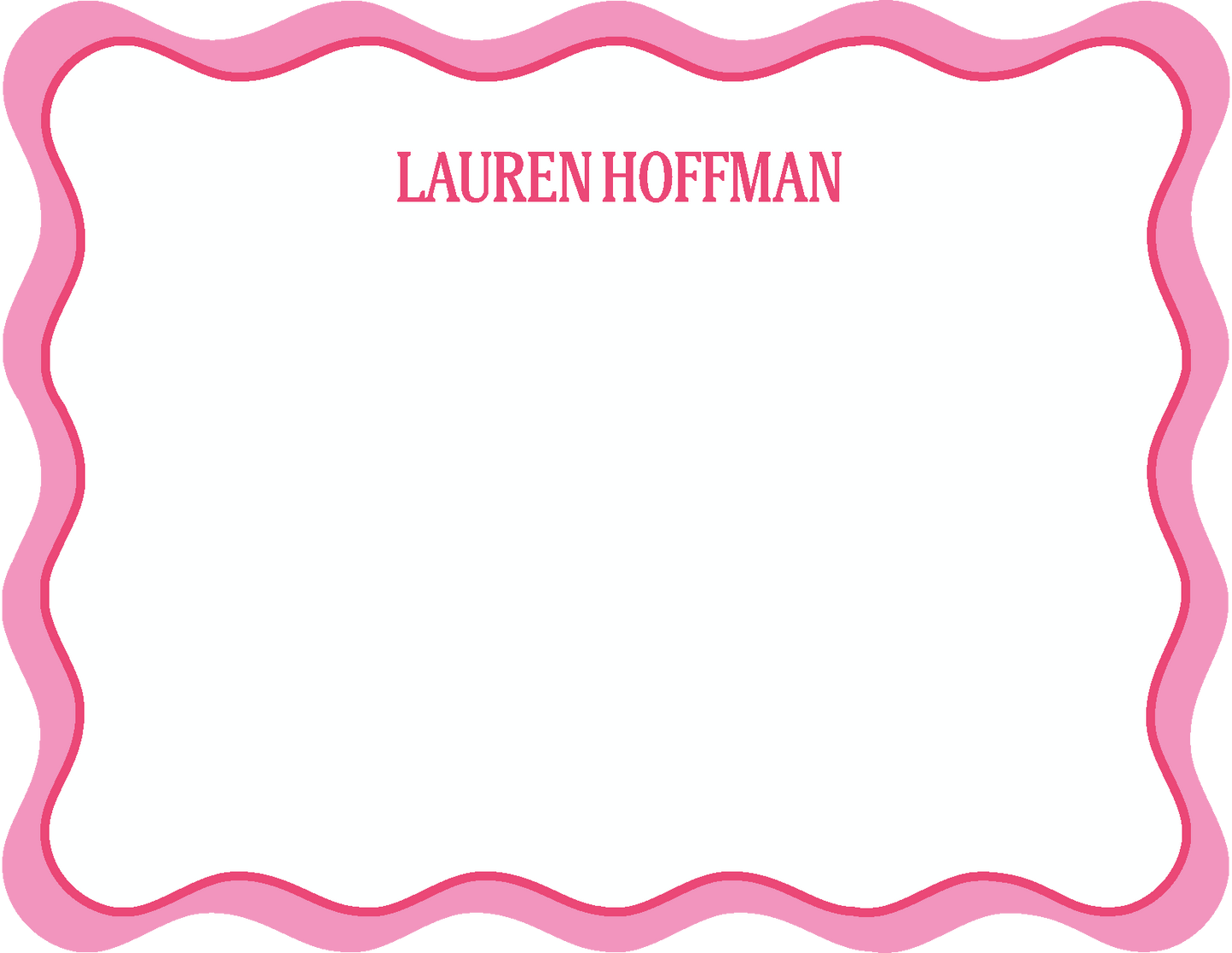 Scalloped Edge Personalized Notecards