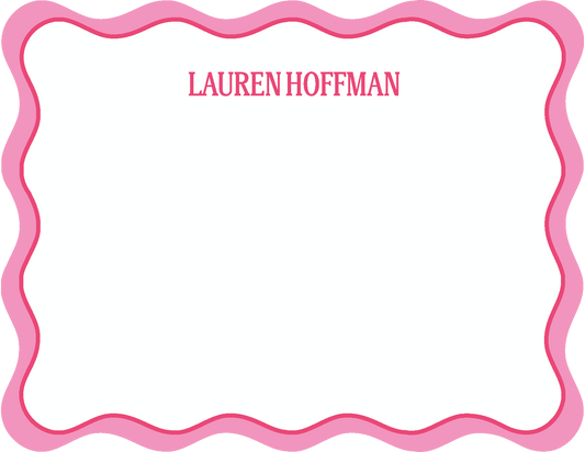 Scalloped Edge Personalized Notecards