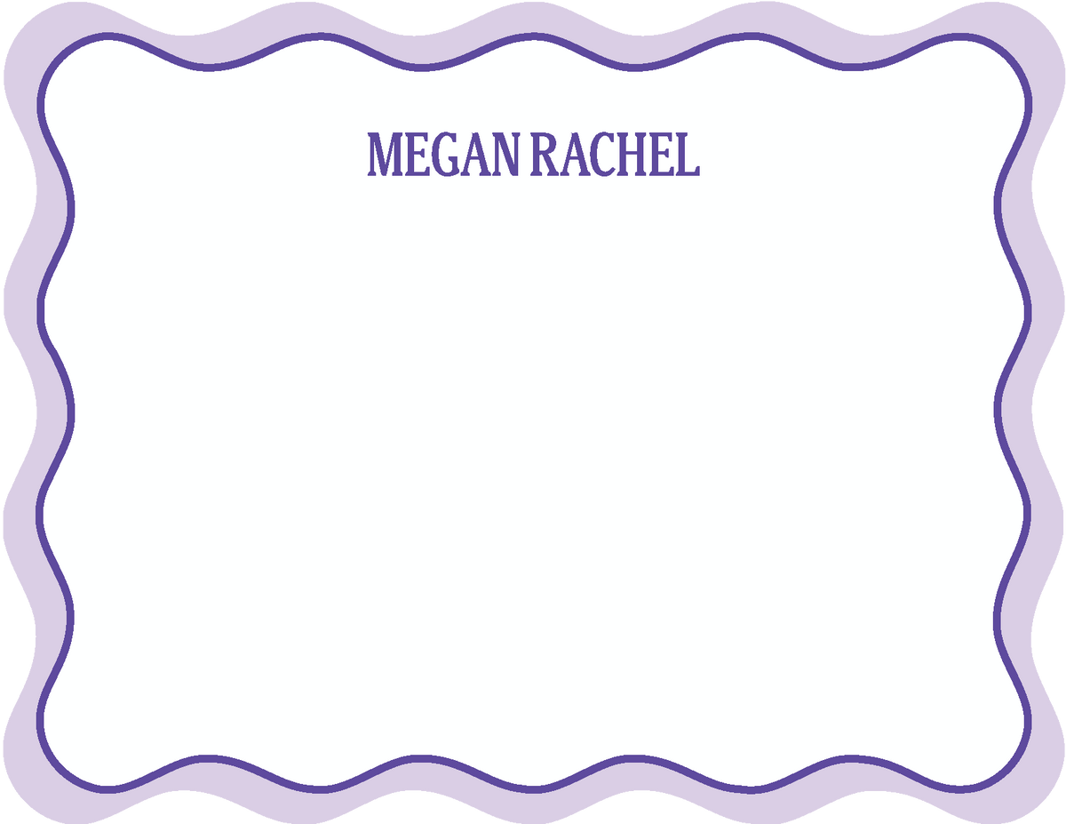 Scalloped Edge Personalized Notecards
