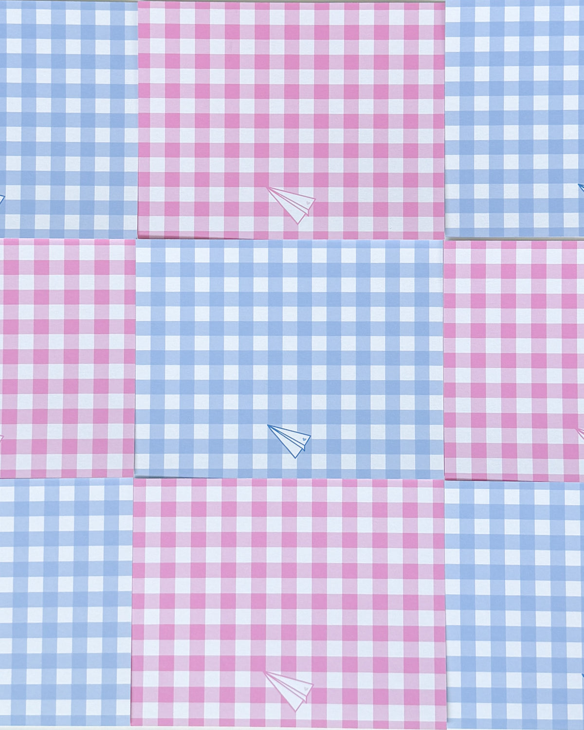 Gingham-Backed Notecards