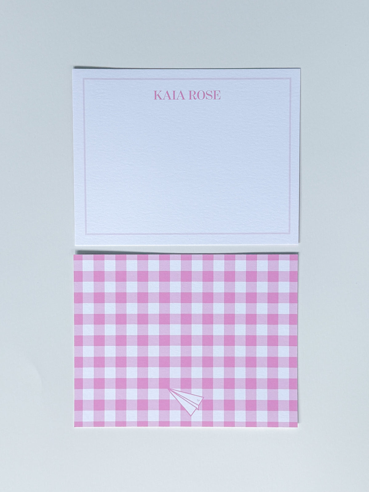 Gingham-Backed Notecards