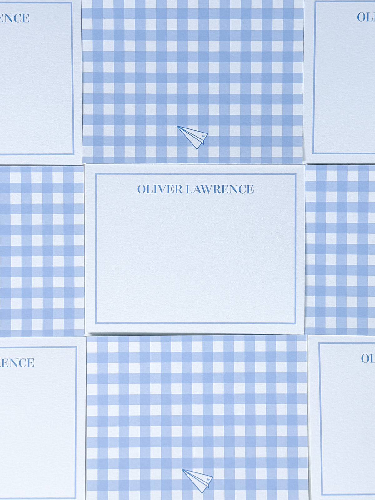Gingham-Backed Notecards