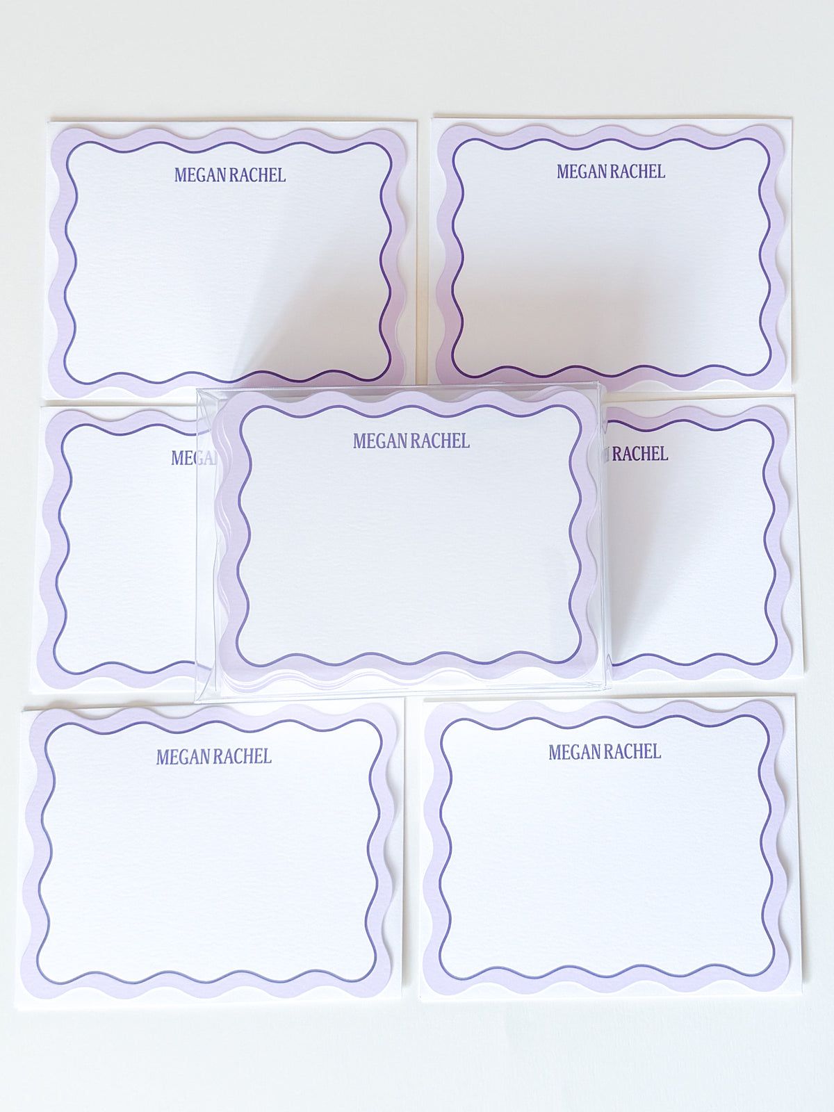 Scalloped Edge Personalized Notecards