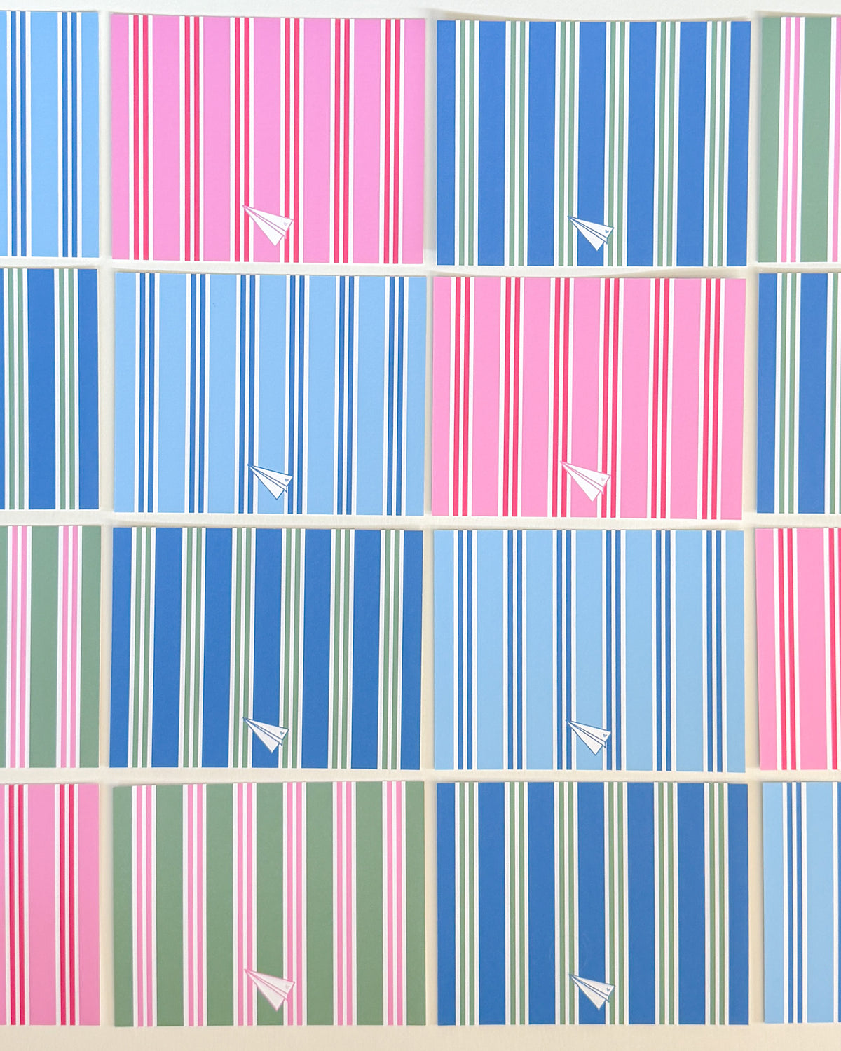 Stripe Society Notecards