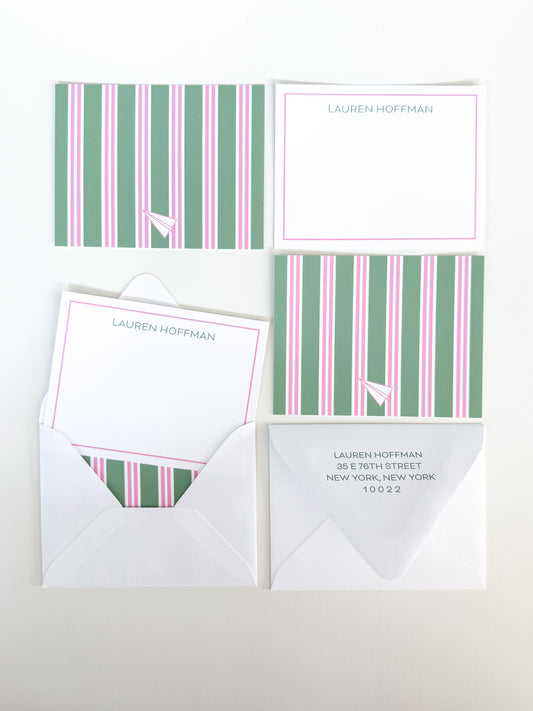 Stripe Society Notecards