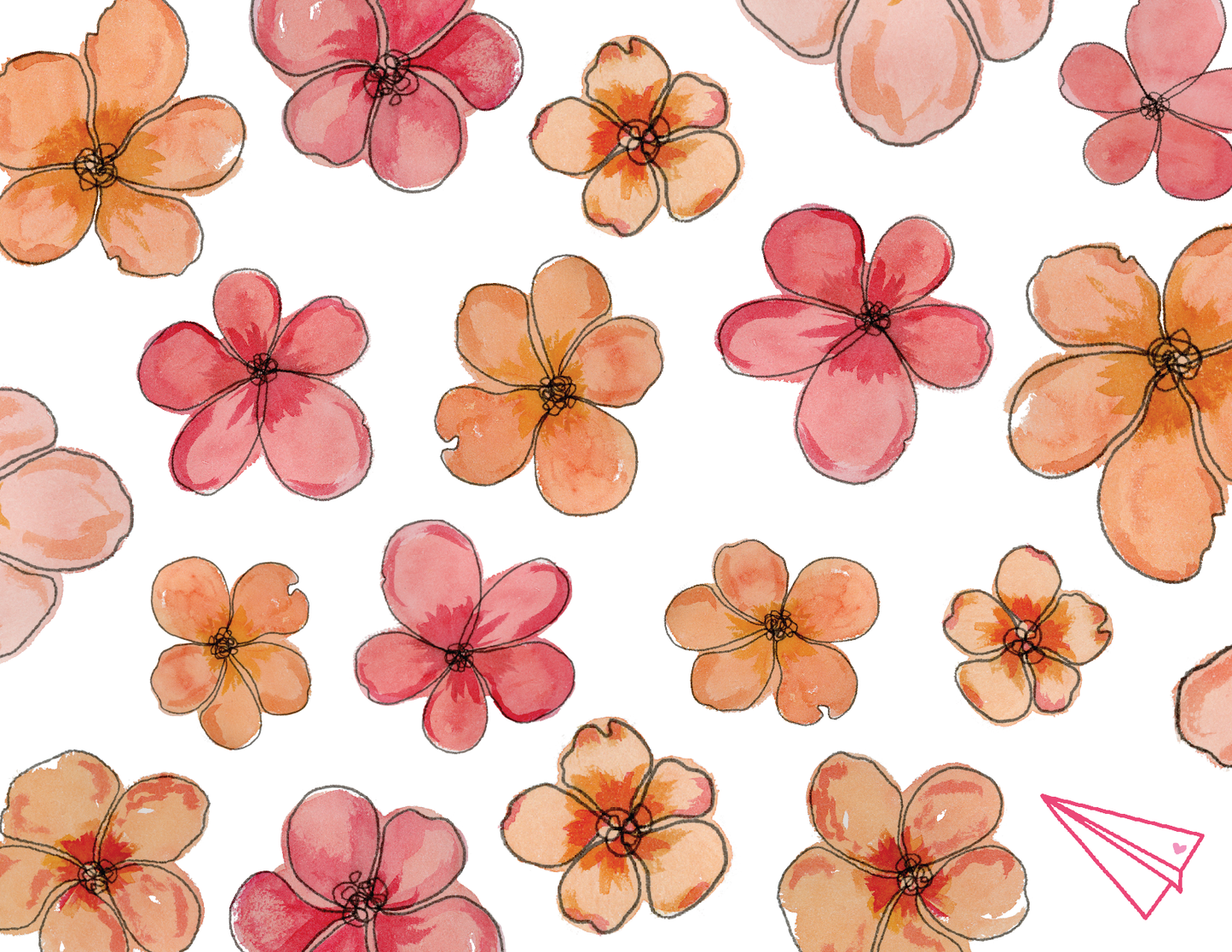 Watercolor Floral Personalized Notecards